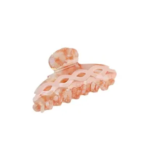 Rosa Acetat Haarklammer stilvolle süße Haarnadel elegante Mode Haifisch-Clip für Damen
