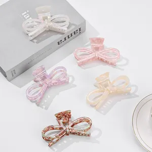 Elegantes Acetat Schleifen Haarklammern Set, große Haargreifer für Damen Styling und Accessoires.