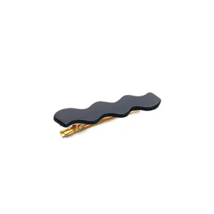 Koreanische Mode süße schwarze gewellte Entenschnabel Haarklammer einfacher Pony Clip