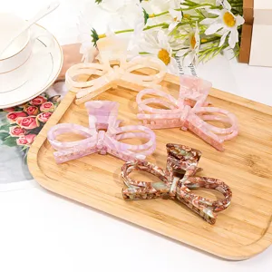 Acetat Haarklammer große Schleife Haarschmuck für Damen elegante Haarspange für Alltag