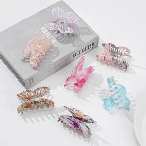 Modische Schmetterling Haarklammern Set, bunte Acetat Haarklammern für Damen tägliches Styling.