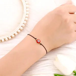 Bracelet tressé cordon rouge mauvais œil porte-bonheur pour hommes et femmes, style turc.