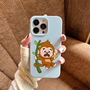 Cute cartoon monkey silicone phone case soft back cover protective accessory for everyday use