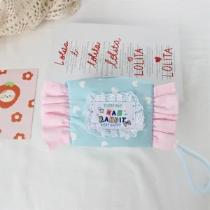 Lindo bolso de almacenamiento en forma de caramelo con volantes, monedero perfecto para mujeres.
