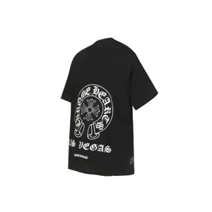Chrome Hearts Las Vegas back graphic print black short sleeve T-shirt detail view