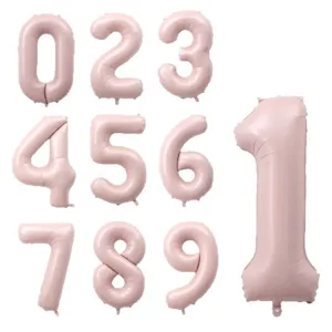 40 Zoll hellrosa Folienballons Zahlen 0-9 Set für Geburtstag Deko