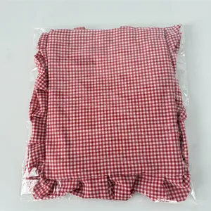 Rot-weiß karierte Rüschen Tote Bag stylische lässige Schultertasche für den täglichen Weg