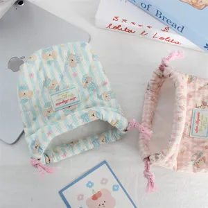 Bolsa de almacenamiento acolchada linda con patrón de oso bolsa antipolvo para cámara