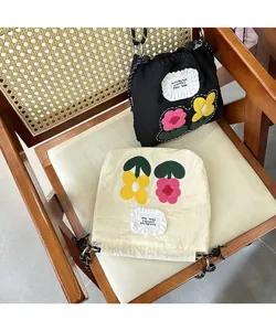 Fashion ins style embroidered floral phone bag casual small cloth crossbody bag for women