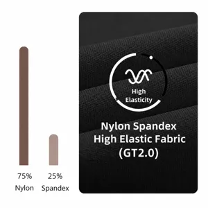 Hochwertiges Nylon-Elasthan-Gewebe Detail Nahaufnahme zeigt 75% Nylon und 25% Elasthan Struktur.