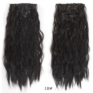Vista dettagliata delle extension ondulate 1B#, che mostra i clip e la struttura dei capelli.