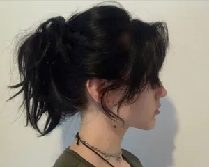 Synthetic messy hair bun claw clip ponytail hairpiece for women fashion daily styling 25cm