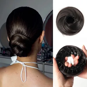 Detailed view of expandable hair bun maker, convenient bird nest claw clip for quick styling.
