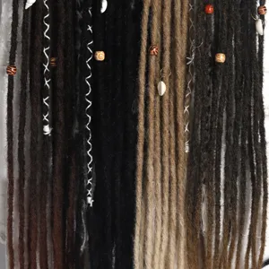 Synthetic dreadlocks hair extensions long bohemian braided hair rope for women styling wig
