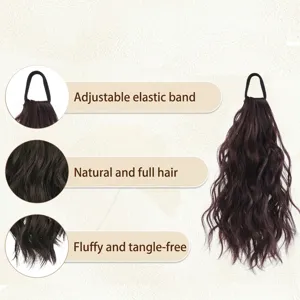 Synthetic wavy hair ponytail extension, 30cm curly claw clip ponytail for women everyday use.