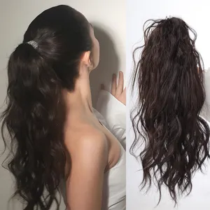 Synthetische golvende paardenstaart haarverlenging met klauwclip voor vrouwen.