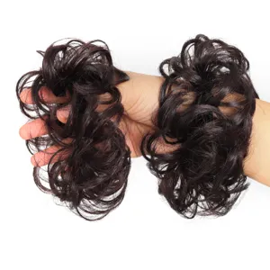 Elastico Chignon Spettinato Volumizzante Estensioni Capelli Sintetici Riccio Posticcio per Acconciature Raccolte Donna