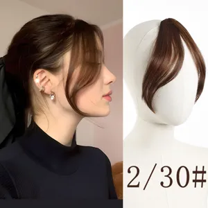 French fringe hair extension clip in middle part bangs hairpiece for women daily styling