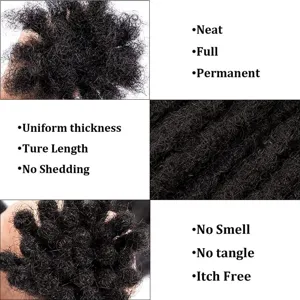 Synthetische Dreadlocks Haarverlängerung Detailansicht zeigt Qualität und Textur.