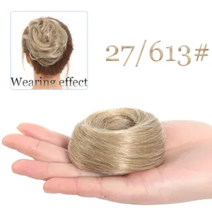 Extension de chignon en cheveux synthétiques donut chignon bouclé coiffure accessoire.