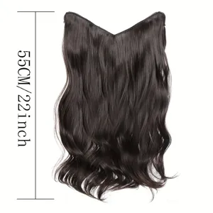 Synthetische haar extensie golvend eendelig krullend clip in haar voor vrouwen natuur 55cm