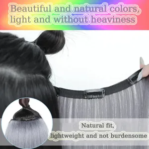 Postiche raide une pièce forme U ombré cheveux longs couleur naturelle extension de cheveux