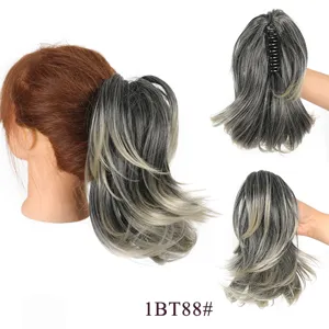 Extension de queue de cheval bouclée synthétique avec pince griffe chic pour femme