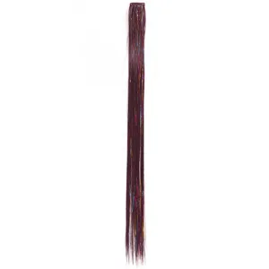 Extension de cheveux à clip colorée 60cm mèche synthétique brillante pour fête et usage quotidien