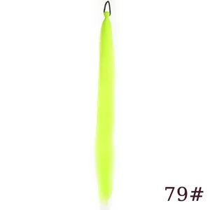 Synthetic hair extension braid neon yellow ponytail 65cm hairpiece product detail view.
