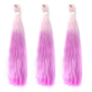 Rosa synthetische Haarverlängerung mit Laser-Lametta für trendige Dreadlocks.