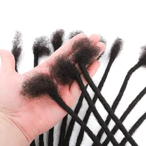 Synthetische schwarze Dreadlocks Haarverlängerungen Afro Stil weiche Haarteile 10 Stk.