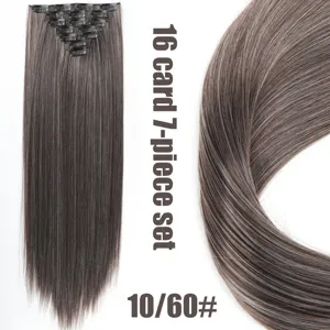 Extension hair me clip 16 clips 7 pieces synthetiko isio malli 55cm extra ogkos
