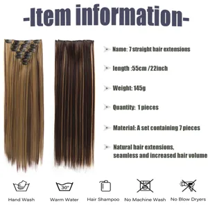 7 temachia isia exrtensions mallion 55cm 145g synthetika me clip se kafe chroma