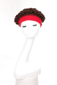Cappello lavorato a maglia con parrucca dreadlocks reggae divertente, berretto invernale.