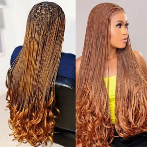 Extension capelli crochet con trecce box ricce francesi e punte ondulate naturali per acconciatura.