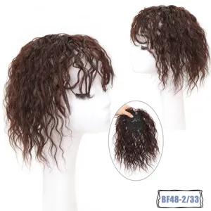 Women short curly hairpiece corn wave wig topper hair extension natural volume covering thin hair
