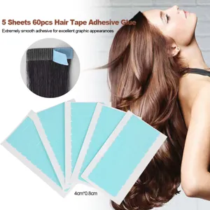 Double Sided Waterproof Wig Tape Strong Adhesive Blue Strips For Hair Extensions Toupee Professional Beauty Accessories Tool