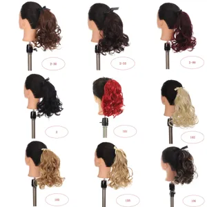 Fashion high temperature silk curly wig ponytail 25cm synthetic hair extension for women
