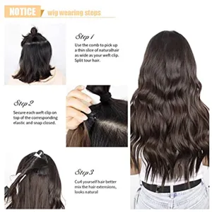 Extension per capelli ondulati 50cm parrucca riccia volume naturale infoltimento 1pz