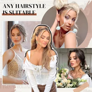 Extension di capelli sintetici con frangia naturale per acconciature europee e americane.