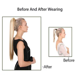 Extensión de cabello coleta con pinza sintética 60cm larga y lisa para mujer diseño