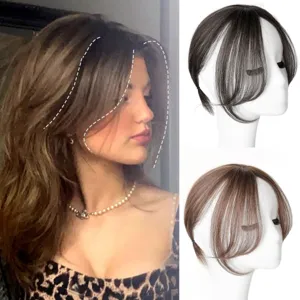 Extension de frange à clip synthétique, postiche de cheveux bouffants pour usage quotidien.
