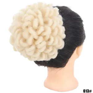 Estensione per crocchia di coda di cavallo riccia Afro Kinky sintetica 613