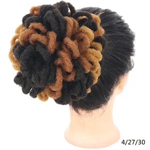 Chignon dreadlocks afro con coulisse capelli sintetici ricci extension di capelli