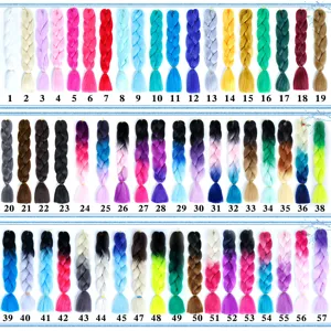 Συνθετικά tress extensions πλεξούδες μαλλιών πολύχρωμα ombre για πλεξούδα 100g