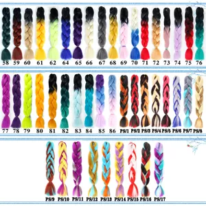 Συνθετικές Επεκτάσεις Μαλλιών Jumbo Braids για Γυναίκες Όμπρε Μαλλιά για Πλέξιμο με Βελονάκι Ανθεκτικά στη Θερμότητα Μαλλιά για Πάρτι