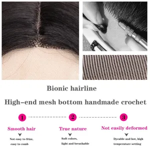 Long black straight lace front wig for women 70cm heat resistant synthetic hair main view