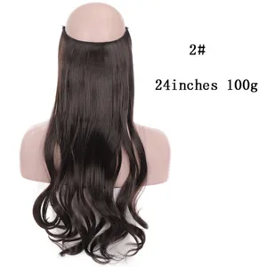 Rallonges Cheveux Ondules 24 Pouces 100g Marron Fonce Synthetiques pour Femmes