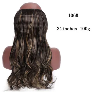 Vue détaillée de l'extension de cheveux ondulés de 24 pouces et 100g en teinte 106.