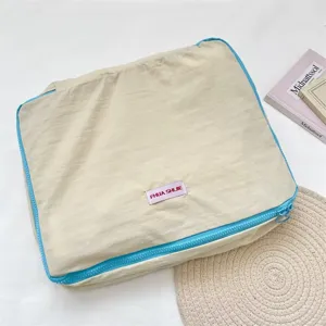 Koreanischer Stil Farbkontrast Paspelierung Kleidung Aufbewahrungstasche Reise Organizer